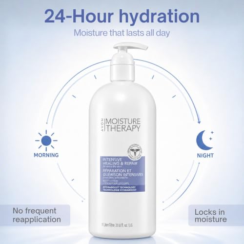 AVON Moisture Therapy Intensive Healing & Repair Body Lotion 33.8 oz - Unscented, Hypoallergenic