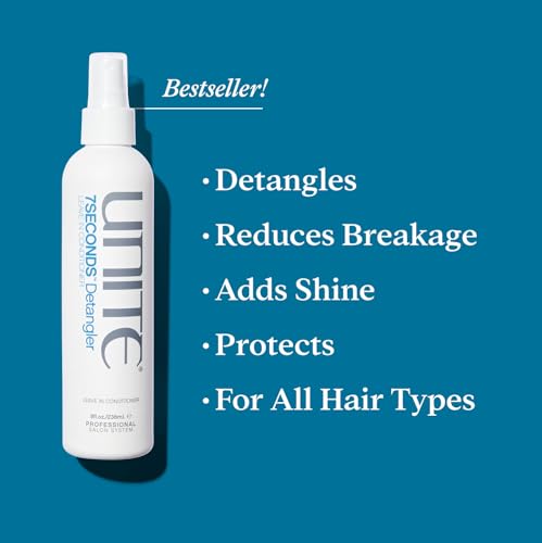 UNITE Hair 7SECONDS Detangler & U Oil Bundle – Hydrating Leave-In Conditioner & Argan Oil for Shine & Frizz Control