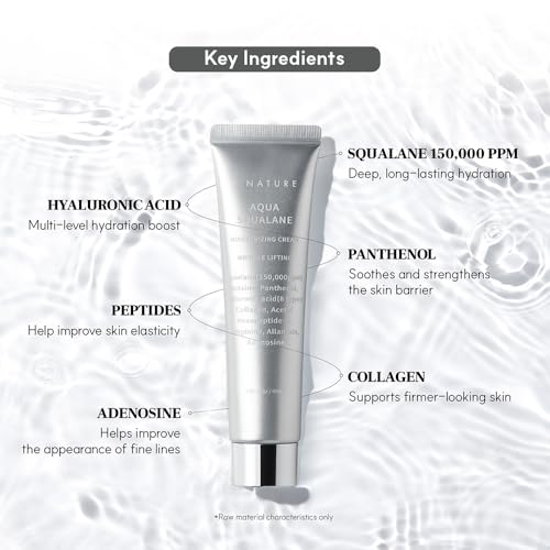 S.NATURE Pore Refining Moisturizer 2.02 fl oz – Squalane Hydrating Cream for Dry & Sensitive Skin