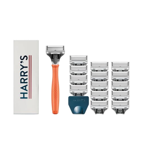 Men's Shaving Kit with Razor Handle & 15 Blade Refills - Close & Comfortable