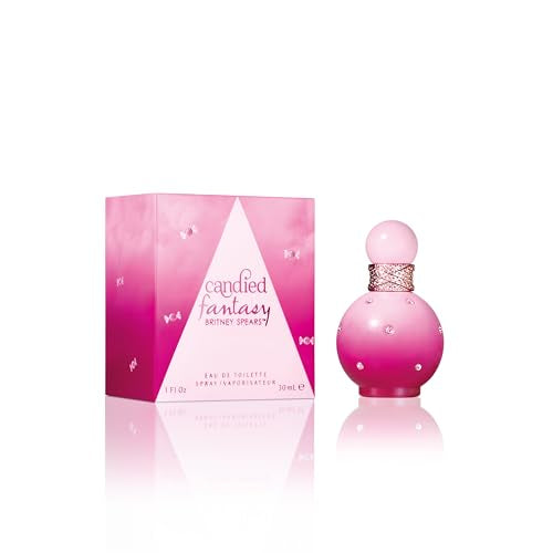 Britney Spears Candied Fantasy Eau De Toilette Spray for Women 1 Fl Oz - Playful Floral Fragrance with Pink Ombre Bottle