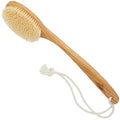 Kent FD10 Ashwood Back Scrubber for Shower & Bath Exfoliator - Boar Bristle Body Brush
