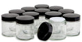 Glass Storage Jars with Lids and Inner Liners - 4 oz, 12 Pack