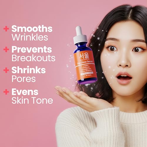 SeoulCeuticals Large 2oz Korean 20% Vitamin C Hyaluronic Acid Serum + CE Ferulic Acid - Potent Anti Aging Vit C, Anti Wrinkle K Beauty Skincare (Pack of 2)