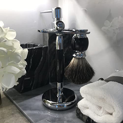 Luxury Shaving Brush & Razor Stand Universal Shaver Holder with Weighted & Non Slip Base