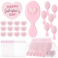 Yungyan Galentine's Day Heart Mirror & Hair Brush Gift Set for Women, Pack of 12