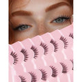 Manga Half Lashes Anime Spiky False Eyelashes Japanese Asian 3/4 Lashes Natural Wispy Fake Eyelashes 7 Pairs Pack Half-05