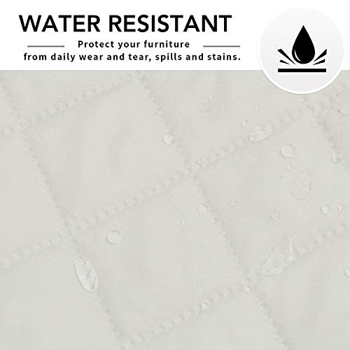 Easy-Going Reversible X-Large Ivory Sectional Couch Cover - L-Shape Sofa Protection