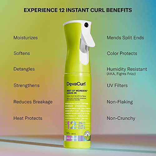 Mist of Wonders Leave-In Curl Spray - 10 Fl Oz, 12-in-1 Benefits, Lightweight