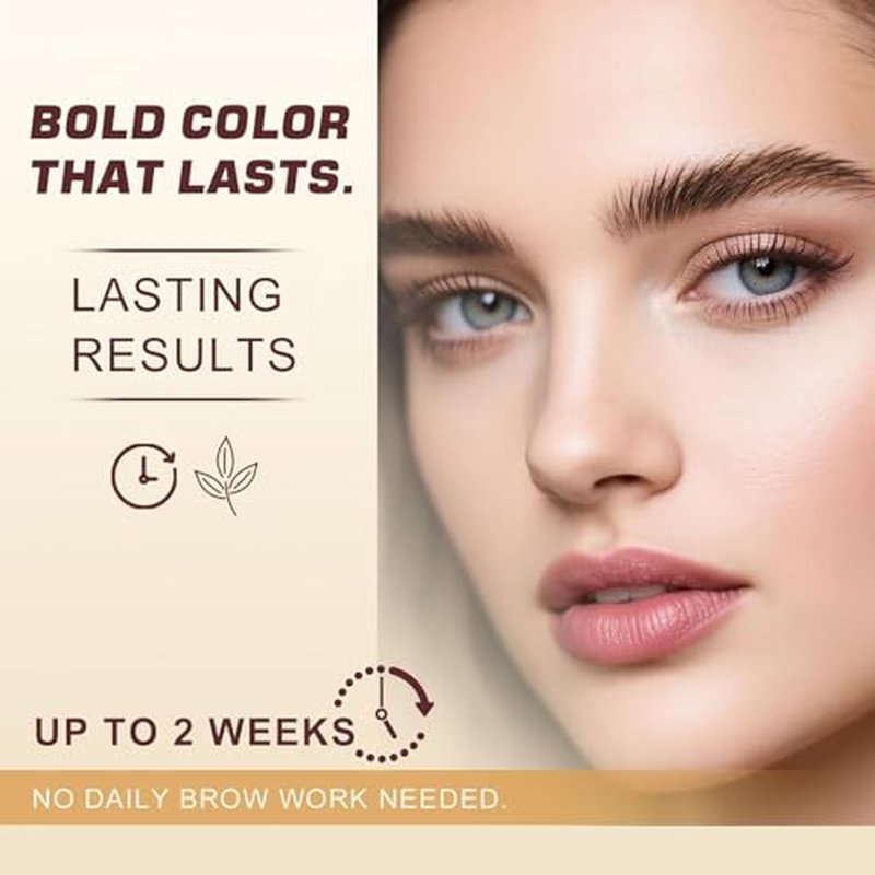 Eyelash & Eyebrow Color Kit, 2 in 1 Professional Lash & Brow Color Kit, Easy to Use with Natural Results, DIY Hair Coloring Eye Lash & Eye Brow Set for Beginner Salon Beauty 7ml (Coffee/Dark Brown)