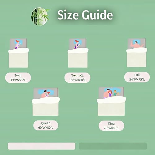 Twin XL Mattress Topper with Memory Foam, Cooling Bamboo Cover & Pressure Relief