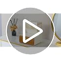 FOLLOWIN Amber 3-Tier Makeup Organizer with Drawer for Vanity & Bathroom