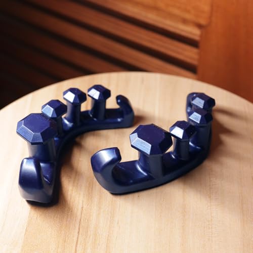 YogaToes¢ç Gems¢ç for Men Fits Men's Shoe Size 7 & Up. Gel Toe Stretcher & Separator in Metallic Blue. Helps Foot Pain & Boost Athletic Performance!
