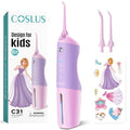 Kids Water Flosser for Oral Care - Safe Gentle 6+ Pink Purple Variation