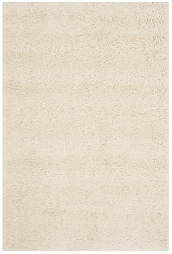 4' x 6' Ivory Shag Area Rug - California Collection, Non-Shedding, Plush Thick Pile