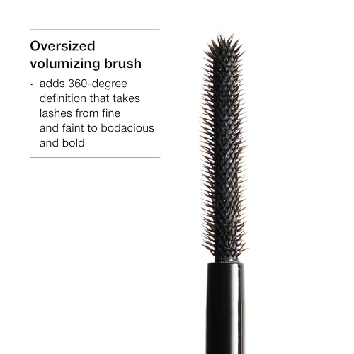 Fattening Mascara with Volume & Length - Safe for Sensitive Eyes, Jumbo Brush 0.3 Fl Oz