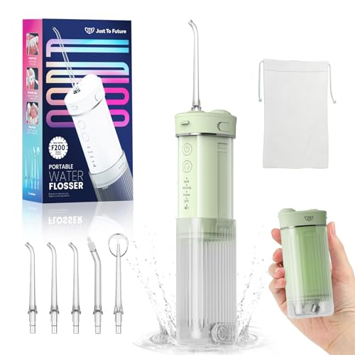 JTF Portable Water Flosser for Travel - Green | Compact & 50% Smaller