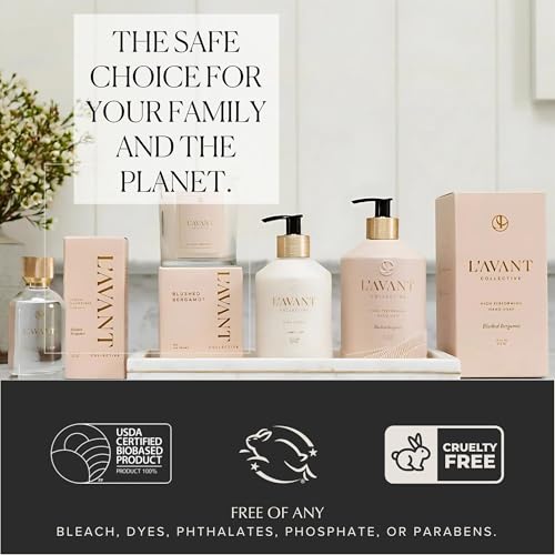 Refillable Plant-Based Hand Lotion with Bergamot Scent - 10 Fl Oz