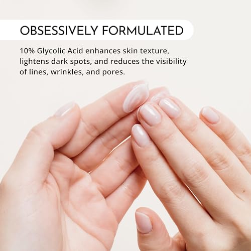 Night Renewing Face Cream with Glycolic Acid for Sensitive Skin - Unscented, 2-in-1 Treatment