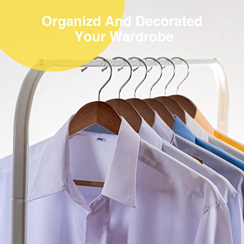 Walnut Wooden Hangers - 60 Pack Heavy Duty Closet Clothes Hangers with Notches - Variation of THIS listing