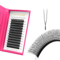 Double Tips U Shape Eyelash Extension 0.07 D Curl Volume Premade Fans Matte Black Cluster Lash Extensions(U-Double Tips-0.07 D-8-15mmMIX)