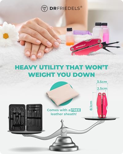 Fruit Dove Red 9-in-1 Manicure Pedicure Kit for Women & Men - DrFriedels