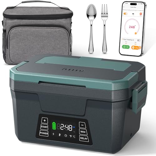 Vingud Turquoise Cordless Electric Lunch Box with APP Control & 18000mAh Battery