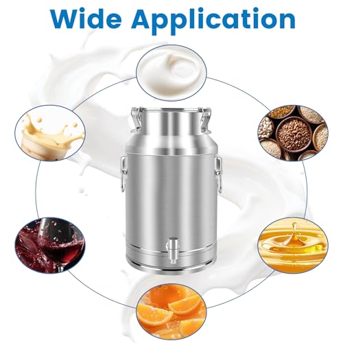 20L Stainless Steel Milk Can with Spigot Sealed Lid Heavy Duty Food Storage
