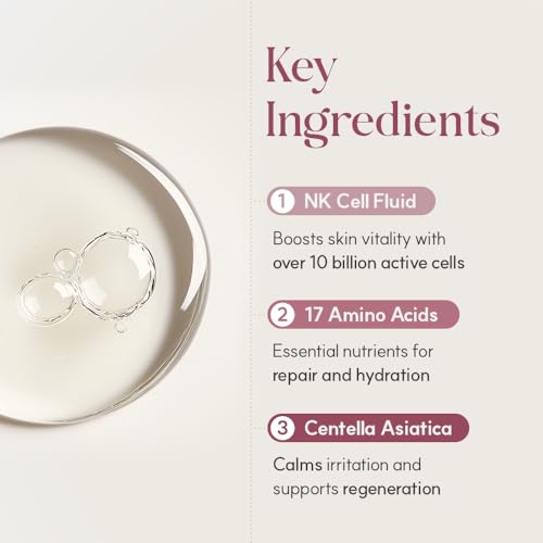 Skin Transforming Serum with NK Cell Technology, Hydrating Serum for Skin Elasticity & Smooth Texture, 1.69 fl oz