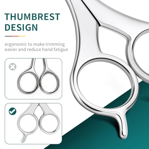 DEOU Nose Hair Trimmer - Paris Tower - Inspired Design with Tail Handle - Premium Stainless Steel - All - in - One Grooming & Multipurpose Shears - Safe, Hygienic & Portable