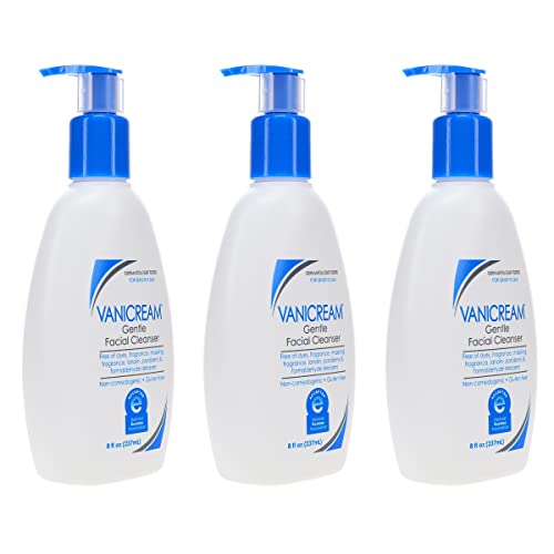 Vanicream Gentle Facial Cleanser Unscented 8 Fl Oz Pack of 3 - Sensitive Skin
