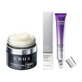 DOMINAS Advanced Korean Cream (1.76oz) + Arginine-e Caffeine Eye Serum (0.67oz) Korean Skincare Duo for Even Tone, Firmness, Dark Circles & Puffiness ? With Niacinamide, TECA, Guasha Applicator