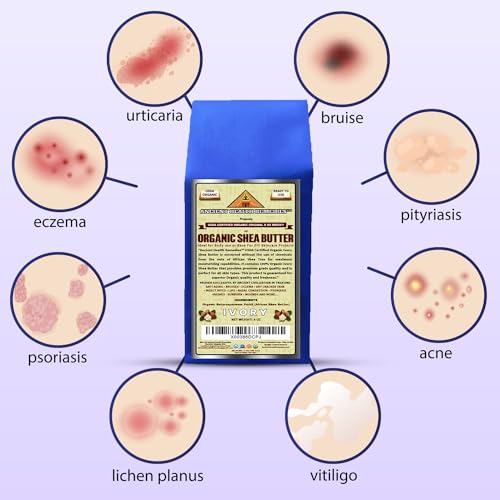 USDA Certified Organic Unrefined Raw AFRICAN IVORY SHEA BUTTER BLOCKS/JAR Bulk Size Grade A for Anti Aging, Dry Skin, Base for DIY Body Butter, Beauty, Skin Moisturizer & Hand Cream