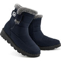 Ablanczoom Women's Winter Snow Boots Blue Fur Size 7.5 Waterproof Non-Slip