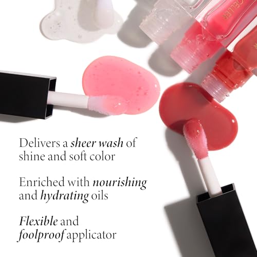 Lip Gloss Duo - Rose Garden & Glass Half Full, Hydrating Lip Oil Set - 0.25 Fl Oz