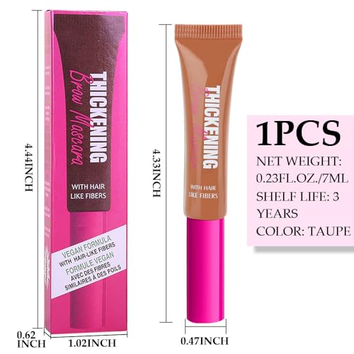 Kaely Thickening Brow Mascara, Tinted Eyebrow Gel Waterproof, Eyebrow Color Makeup, Vegan, Cruelty Free, maquillaje gel para cejas a prueba de agua, 03 Auburn
