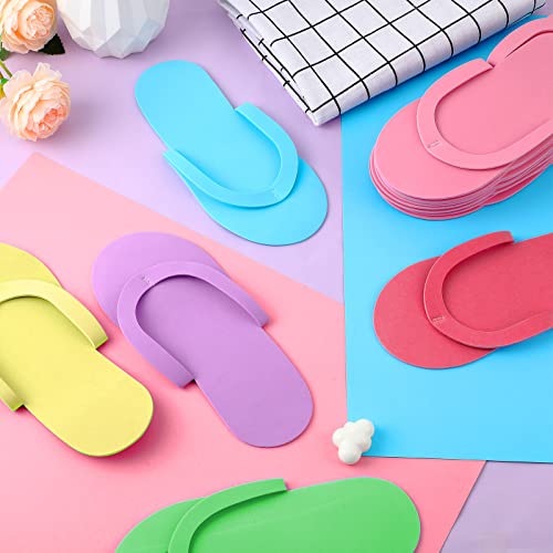 Colorful Disposable Flip Flops for Pedicure and Spa 48 Pairs - Geyoga Variation