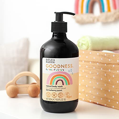 Kids Natural Body Wash with Strawberry Scent - 3 Pack, 16.9 Fl Oz