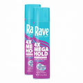 Rave Unscented 33oz 4X Mega Aerosol Hairspray - 24-Hour Hold, Humidity-Resistant, Vitamin-Enhanced, Pack of 2