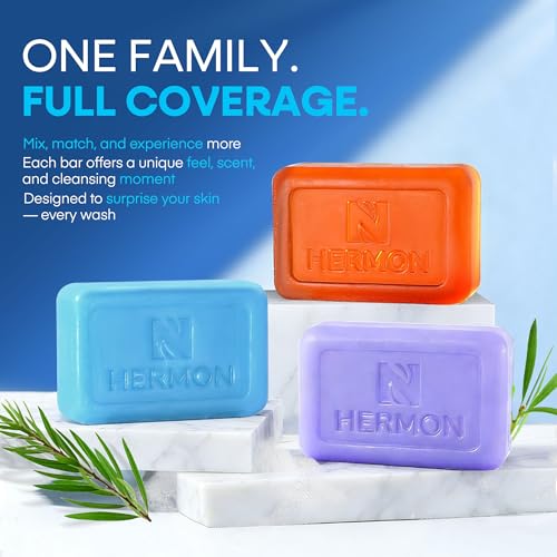 Hermon Jock Itch Treatment Soap - 4 Bars for Fungal Skin Relief