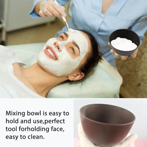 4 Piece Silicone Bowl, Silicone Mixing Bowl Set, Reusable Facial Bowls for Estheticians for Salon Spa or Home Beauty Tools (2 Large 2 Medium)