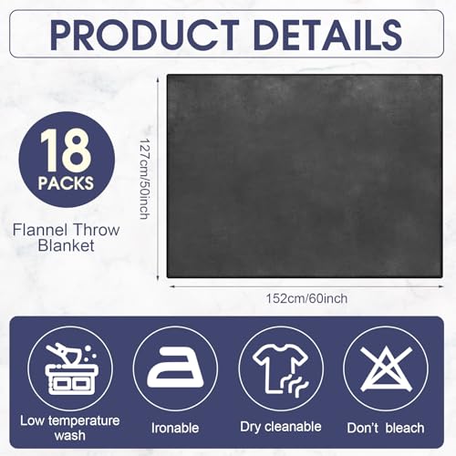 Bulk Wedding Gift Throw Blankets Set - 18 Soft Flannel Coverlets for Guests