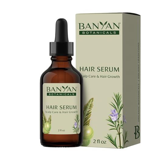 Banyan Botanicals Ayurvedic Hair Serum with Organic Amla & Rosemary - Nourishing Hair Growth & Shine - 2 fl oz