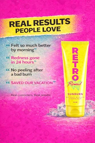 RETRO Rewind Sunburn After Sun Cream 3.4 oz Travel Size - Rapid Redness Relief