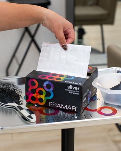 FRAMAR Silver Hair Foils 6x16” Extra Large Non-Slip Highlighting Sheets