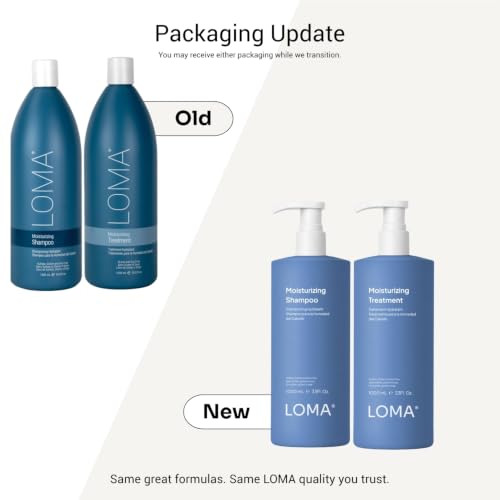 Loma Moisturizing Shampoo & Treatment Duo 33.8 Fl Oz - Nourishing Hair Care for Dry Scalp