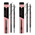 Microblading Eyebrow Pencil,Eyebrow Retractable Definer Pencil,Angled Precision Tip,0.1MM Ultra Slim Eyebrow Makeup,Long-Lasting Waterproof,Smudgeproof (05 DEEP BROWN, 2 Pack)