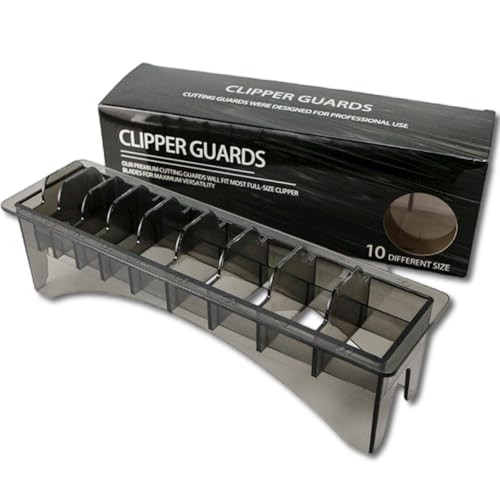 Clipper Guard Holder£¬Clipper Holder with 10 Slots Barber Accessories Barber Supplies Professional Organizer Hair Clipper Guards Set Fits for Clipper Guard with Color Coded£¨1/16"-1"£©