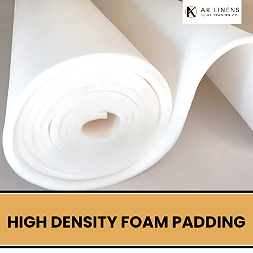 Open Cell Upholstery Foam Padding - 1/4 Inch Thick, 56 Inches Wide, 5 Yards - Soft Supportive Cushioning for DIY & Crafts
