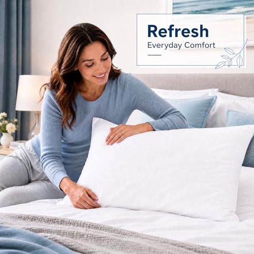 White 48 Pack Standard Pillow Cases with Envelope Closure - Microfiber Bedding